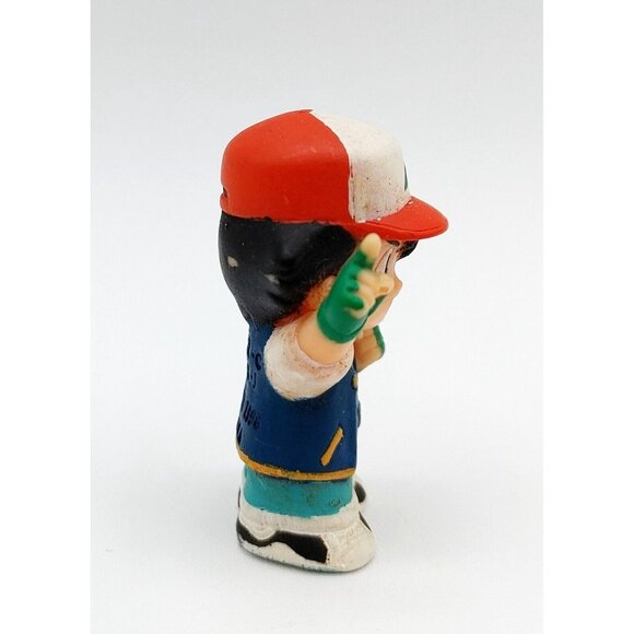 Bandai Pokemon Early Figure Finger Puppet Soft Vinyl Satoshi 1998 Ash - Picture 2 of 4